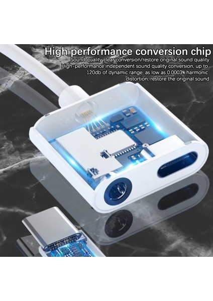 C Tipi Adaptör USB C - 3,5 mm Jack Ses Şarj Cihazı Splitter C Tipi Dönüştürücü Şarj Kablosu Uzatma Kulaklık Adaptörü (Yurt Dışından) modelleri