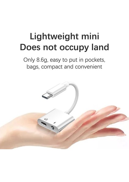 C Tipi Adaptör USB C - 3,5 mm Jack Ses Şarj Cihazı Splitter C Tipi Dönüştürücü Şarj Kablosu Uzatma Kulaklık Adaptörü (Yurt Dışından) fırsatları