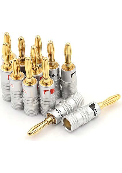12 Adet Altın Nakamichi Hoparlör Muz Fiş Konnektörü Adaptör Konnektörleri (Yurt Dışından) modelleri