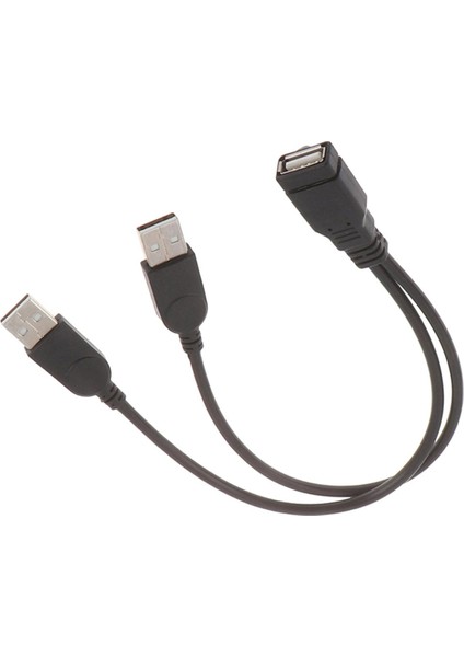 USB 2.0 Dişi USB 2 Erkek Kablo USB Çift Ayırıcı Güç Uzatma Kablosu (Yurt Dışından)