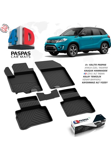 Suzuki Vitara 4D Havuzlu Paspas 2015-2019 A+ Kalite