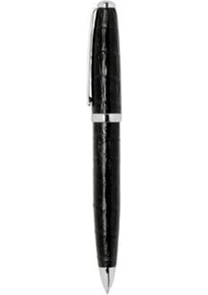 Black Leather Wrap Ballpoint Kalem