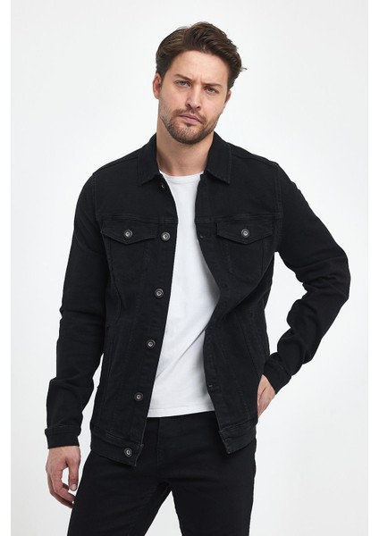 Erkek Antonio Black Slim Fit Jean Ceket fiyatları