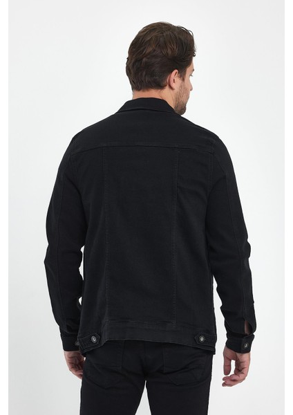 Erkek Antonio Black Slim Fit Jean Ceket fırsatları