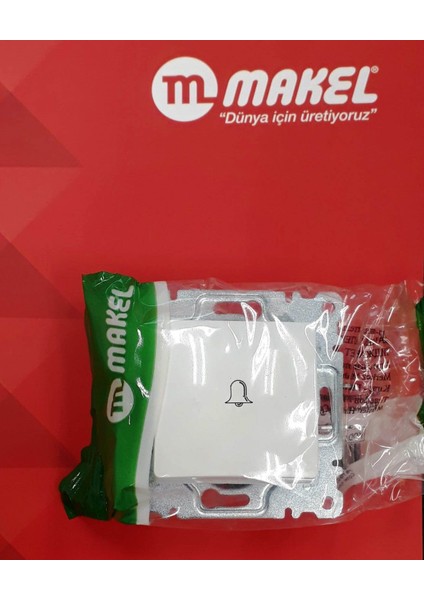 Lıllıum Beyaz Zil Butonu - Çerçevesiz