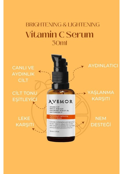 Brightening & Lightening Vitamin C Serum 30 Ml