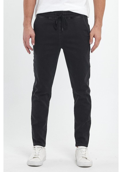 Erkek David Black Beli Lastikli Slim Fit Jean Pantolon indirimleri