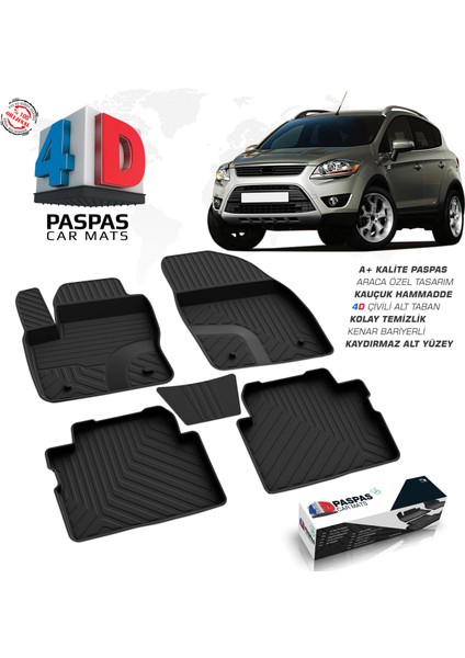 S-Dizayn Ford Kuga 1 4D Havuzlu Paspas 2008-2013 A+Kalite