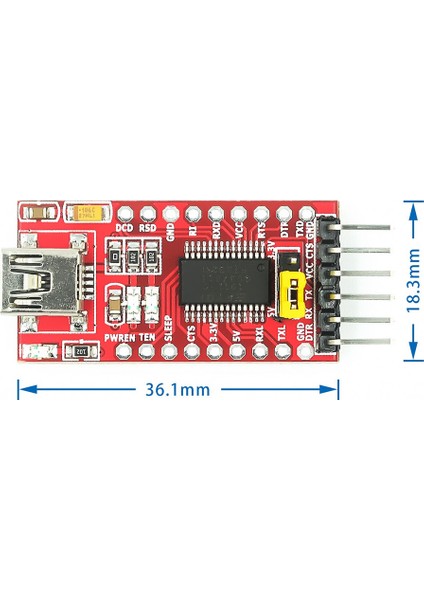 FT232RL USB to RS232 TTL UART Çevirici Modül Seri Port Haberleşme Arduino Mcu