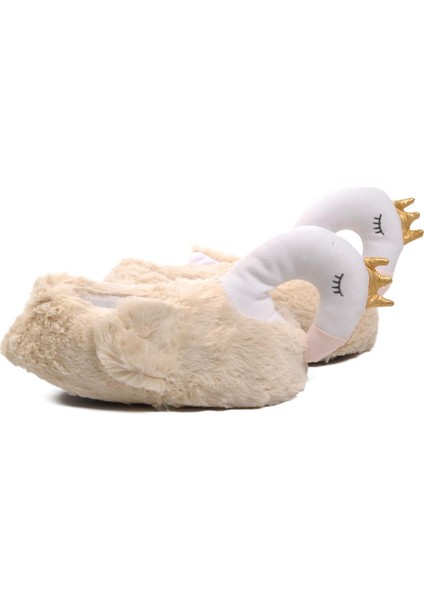 Kuğulu Bej Kadın Panduf fiyatları