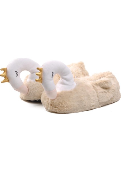 Kuğulu Bej Kadın Panduf fırsatları