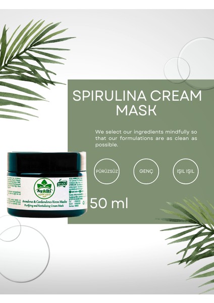 CİLT YENİLEYİCİ ANTİAGİNG KREM MASKE (Spirulina, Kaolin kil)