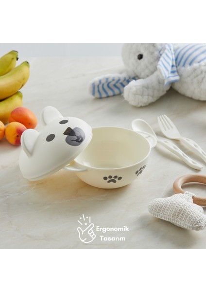 Afacan Ayı Dodo Eğlenceli Mama Kasesi, Mama Kabı, Beslenme Kabı, Çatal ve Kaşık Seti indirimleri