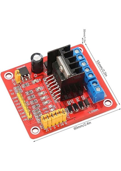 L298N Çift H Köprülü DC Step Motor Sürücü Kartı