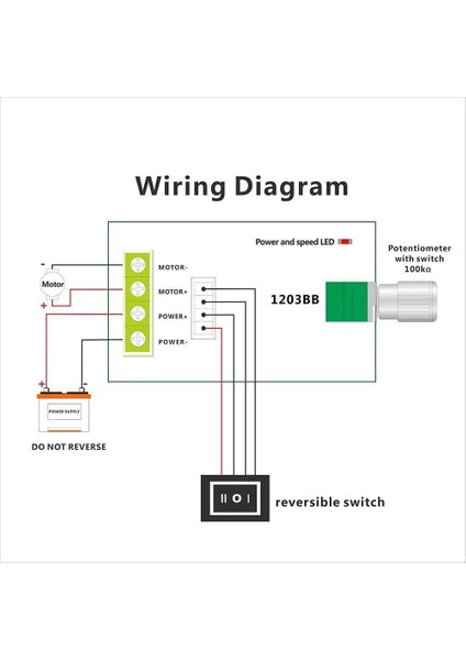 6V 12V 24V 3A 80W Ayarlanabilir Çift Yönlü Pwm Motor Hız Kontrol Modülü