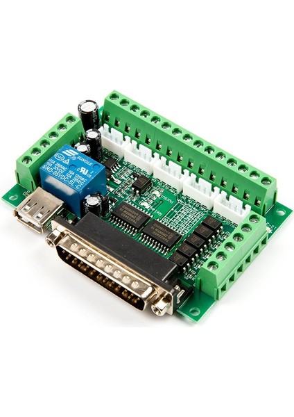 Mach3 5 Eksenli CNC Step Motor Sürücü Kartı (USB Kablo Dahil)