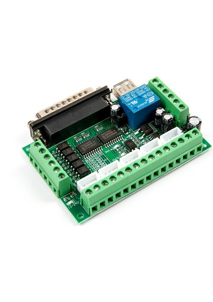 Mach3 5 Eksenli CNC Step Motor Sürücü Kartı (USB Kablo Dahil)