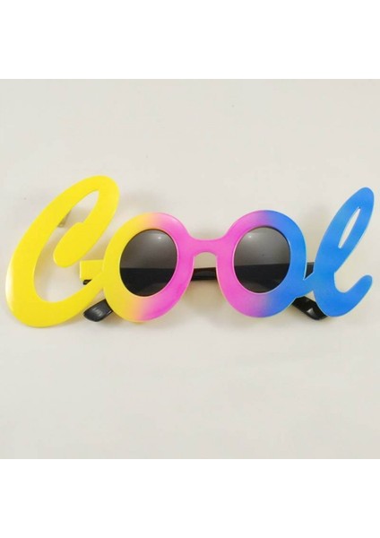 Cool Yazılı Rengarenk Parti Gözlüğü 21 x 8 cm