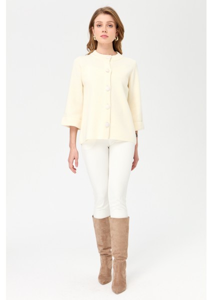 Kadın Dik Yaka Kaban Kemik fiyatları