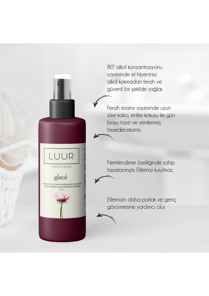 Glacé Besleyen ve Nemlendiren 80° Kolonya indirimleri