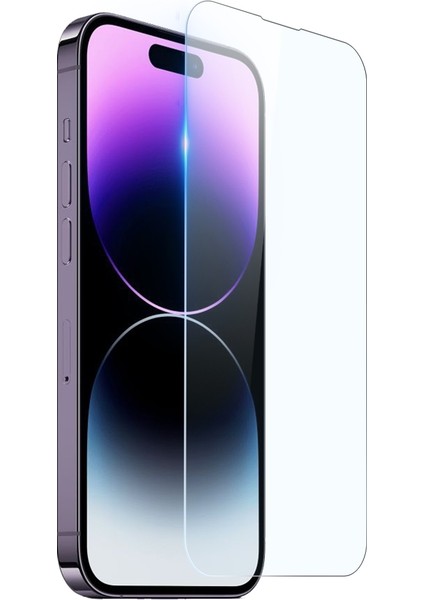 Apple iPhone 14 Pro ile Uyumlu Ekran Koruyucu Şeffaf Temperli Kırılmaz Cam Ekran Koruyucu
