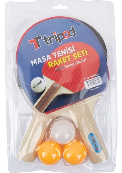 Masa Tenisi Raket 3 Top Hediye Tripod P-7543