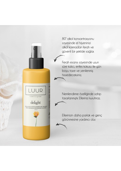 Delight Besleyen ve Nemlendiren 80° Kolonya indirimleri
