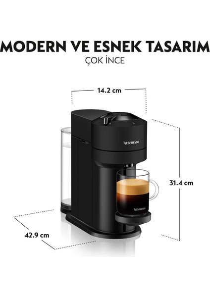 Kapsül Kahve Makinesi ''espresso , Double Espresso , Gran Lungo , Mug , Xl Coffee ve Carafe ''-Vertuo Next Range