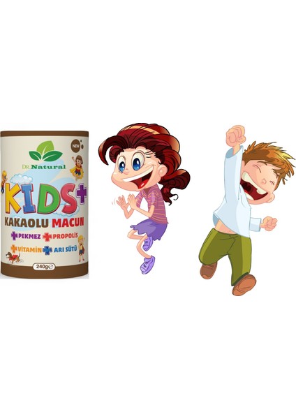 Dr. Natural Kids Kakaolu Çocuk Macun 240 Gr. Pekmez - Propolis - Vitamin - Arı Sütü