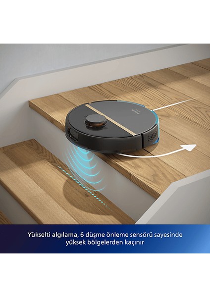 7000 Serisi Aqua Islak ve Kuru Temizlik Robotu, Güçlü 5200 Mah Li-Ion PIL,5000 Pa Emiş Gücü, 360 Lazer Navigasyon, EPA11 Filtre, Homerun Mobil