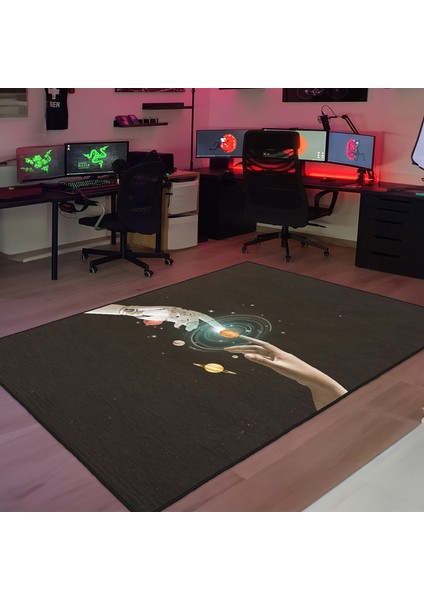 Dekoratif Özel Tasarım Yıkanabilir,ince, Kaymaz Tabanlı, Modern Genç Oda Halısı modelleri