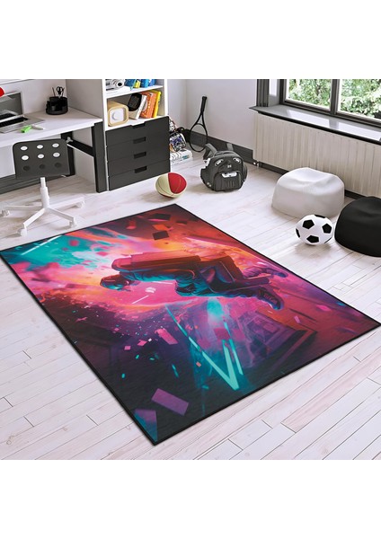 Dekoratif Özel Tasarım Yıkanabilir,ince, Kaymaz Tabanlı, Modern Genç Oda Halısı fiyatları