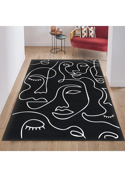 Modern Dekoratif Yıkanabilir Kaymaz Taban Halı – İnce, Yumuşak Salon Halısı, Mutfak Halısı ve Yolluk fiyatları