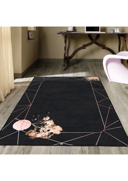 Dekoratif Özel Tasarım Yıkanabilir,ince, Kaymaz Tabanlı, Modern Genç Oda Halısı