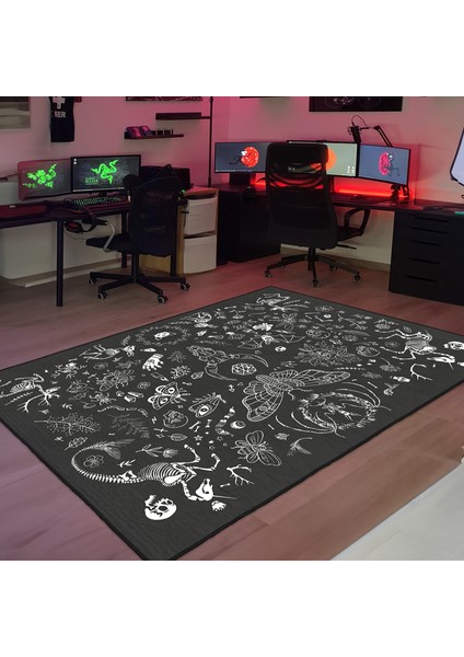 Dekoratif Özel Tasarım Yıkanabilir,ince, Kaymaz Tabanlı, Modern Genç Oda Halısı modelleri