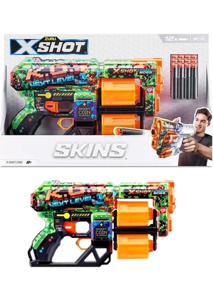 Oyuncak Tabanca X-Shot Excel Skins Dread Blaster 12 Dartlı