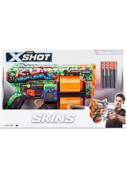 Oyuncak Tabanca X-Shot Excel Skins Dread Blaster 12 Dartlı