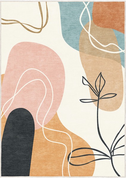 Dekoratif Özel Tasarım Yıkanabilir,ince, Kaymaz Tabanlı, Modern Genç Oda Halısı fırsatları