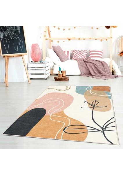 Dekoratif Özel Tasarım Yıkanabilir,ince, Kaymaz Tabanlı, Modern Genç Oda Halısı modelleri