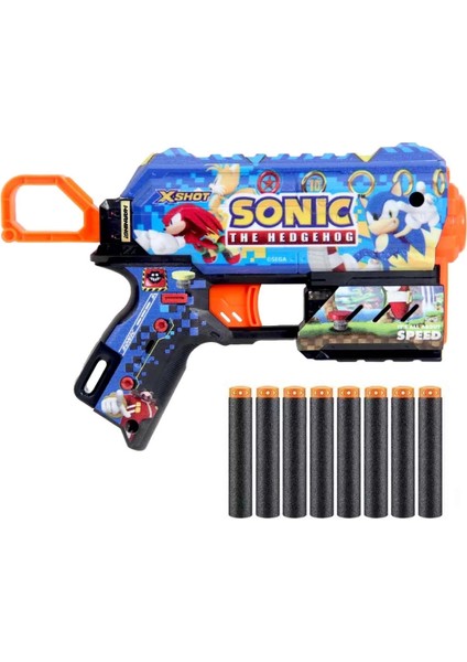 Oyuncfak Tabanca X-Shot Skins Sonic Dart Fırlatıcı 8 Dartlı