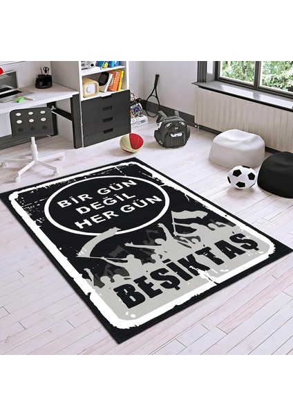 Dekoratif Özel Tasarım Yıkanabilir,ince, Kaymaz Tabanlı, Modern Genç Oda Halısı