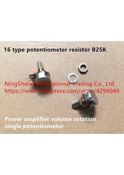 Orijinal Yeni 100% Japonya Ithalat Güç Amplifikatörü Ses Rotasyon Tek Potansiyometre 16 Tip Potansiyometre Direnç B25K Anahtarı (Yurt Dışından)