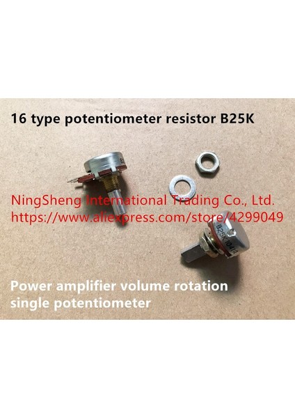 Orijinal Yeni 100% Japonya Ithalat Güç Amplifikatörü Ses Rotasyon Tek Potansiyometre 16 Tip Potansiyometre Direnç B25K Anahtarı (Yurt Dışından) fiyatları