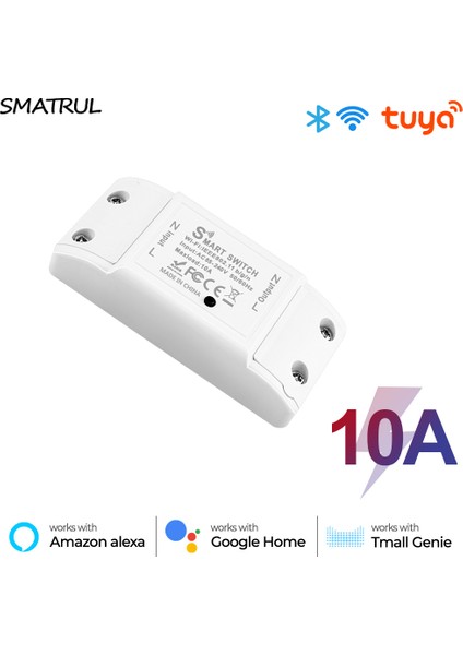 Smatrul - Wifi Kablosuz Akıllı Anahtar - Zamanlayıcı Kesici Kontrolü - Alexa Google Home Için Ses Kontrolü (Yurt Dışından)