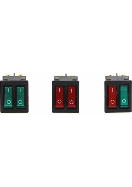 Yeşil Kırmızı Işık 20A 125VAC ile Çift Basmalı Anahtar 6 Pin Açma-Kapama (Yurt Dışından) modelleri