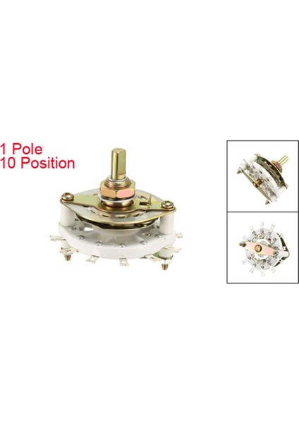 Uxcell 1 Adet 1/3 Kutuplu 6/9 Atış Anahtarı 10 Pozisyon 1/3 Güverte Bant Kanal Döner Anahtar Seçici Tv Elektronik Cihazlar Metal (Yurt Dışından)