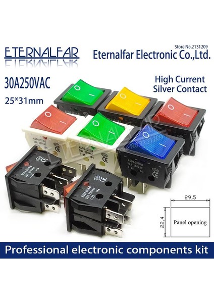 Kcd4 Elektrikli Kaynak Makinesi Anahtarı Gemi Tipi Anahtarı Kırmızı Işık ile 30A 250 V Ac Elektrikli Fırın Elektrikli Isıtıcı Anahtarı 4pın T8555 (Yurt Dışından)