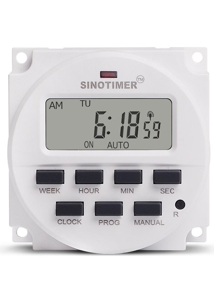 Sınotımer 24V/110V/220V 7gün Haftalık Programlanabilir Dijital Zaman Anahtarı Elektrikli Cihazlar Için Röle Zamanlayıcı Kontrolü 8 On/off Ayarı (Yurt Dışından)