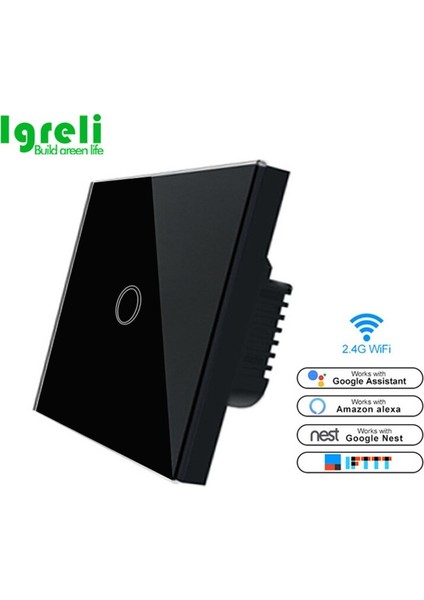 Igreli Ab/ingıltere Wıfı Kablosuz App Kontrolü Duvar Anahtarı 1/2/3 Gang Uzaktan Akıllı Ev Dokunmatik Anahtarları Alexa/google Ev ile Çalışır (Yurt Dışından) fiyatları