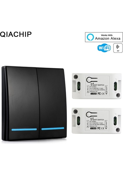Qıachıp Evrensel Wifi Duvar Anahtarı 433 Mhz Kablosuz Uzaktan Kumanda Domotica Işık Akıllı Ev Rf Röle Modülü Alexa Dıy ile Çalışmak (Yurt Dışından) fiyatları